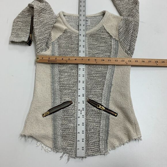 Lucky Lotus Lucky Brand Jacket Womens XS Extra Small Tweed Metallic Zip Up Panel - Picture 8 of 15